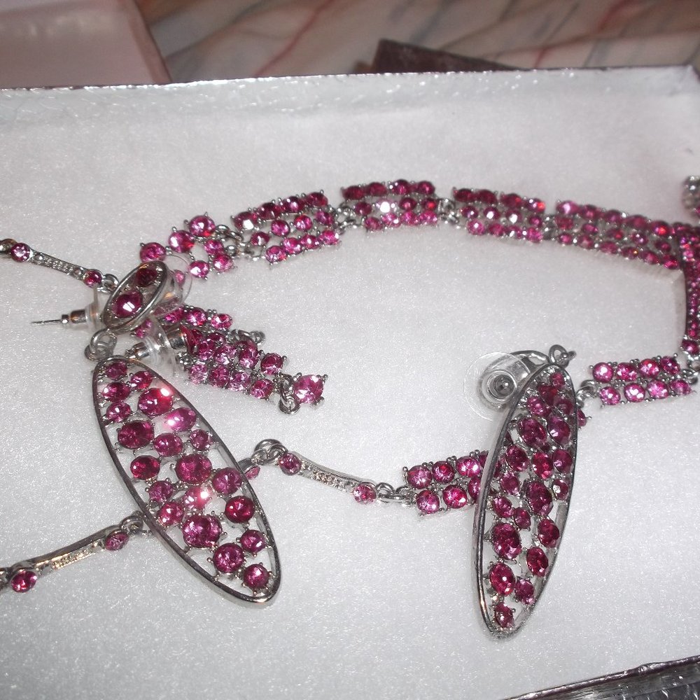Treasure Island fuscia alexandrite crystal necklace